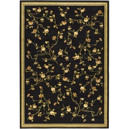 Safavieh Lyndhurst 8 ft. x 8 ft. Machine Made Round Rug - Black-Green LNH220A-8R